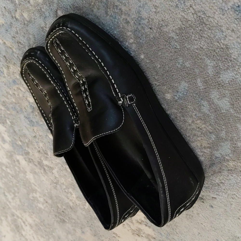 Wanted Porshe Leather Slip On Loafers Shoes 8M Black